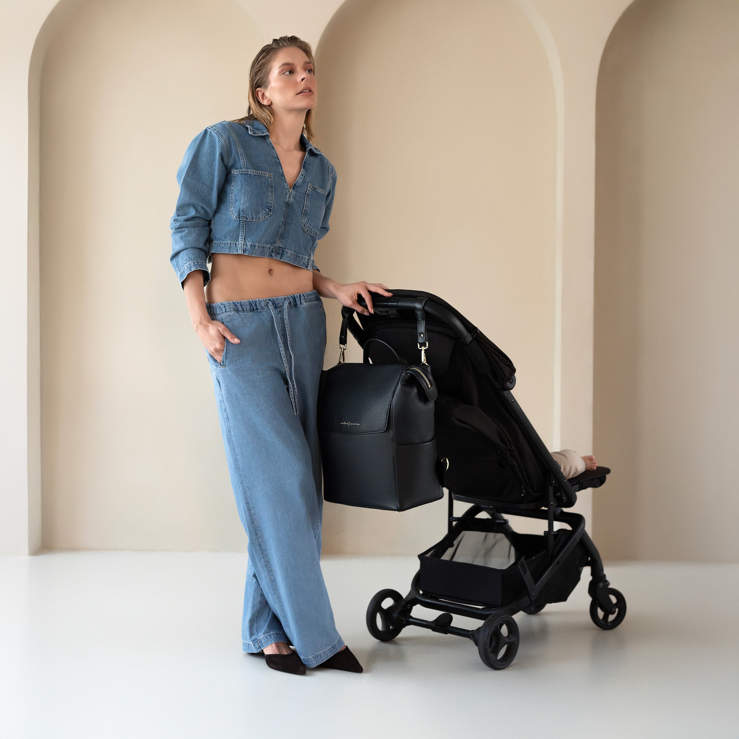 #color_black with gold hardware